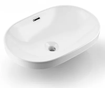 Produktbild von Paulas Bad Keramik Aufsatzwaschbecken Waschschale Sanitärkeramik weiß Beatrice