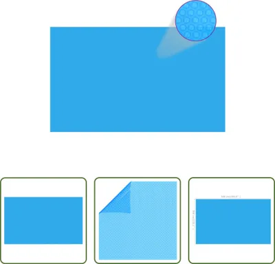 Produktbild von The Living Store Rechteckige Poolabdeckung 500x300 cm PE Blau