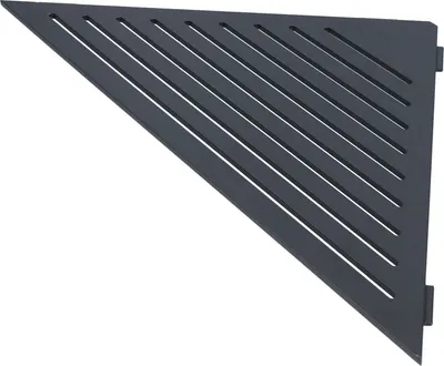 Produktbild von Duschablage PROSHELF Basic schwarz pulverbeschichtet 400 mm Eckregal