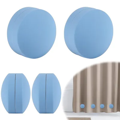 Obrázek produktu pro Silikonové magnety na závěsy do sprchy – sada 4 kusů