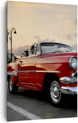 Produktbild von Bild auf Leinwand - Leinwandbild - Einteilig - Auto Kuba Himmel - 80x120cm - Wand Bild - Wanddeko - Wandbilder - Leinwanddruck - Wanddekoration - Leinwand bilder - Wandbild - PA80x120-0186