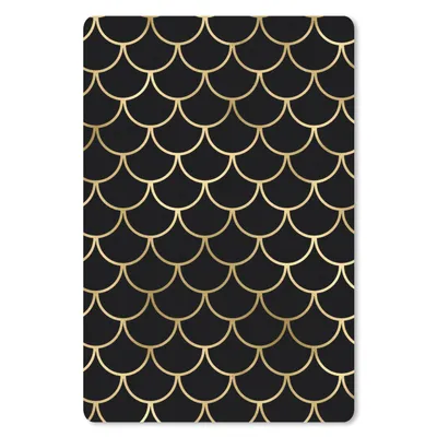 Produktbild von MuchoWow® Mauspad Mousepad Muster - Gold - Schwarz 18x27 cm - Mousepads - Maus Mat - Pad - Mausunterlage