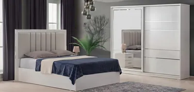 Productafbeelding van Elegant slaapkamer set, bestaande uit: bed en kledingkast