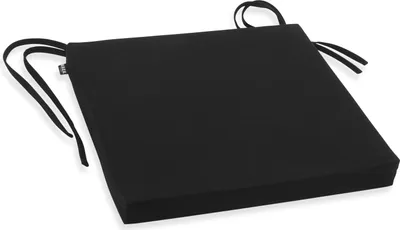 Produktbild von H.O.C.K. Classic Uni Outdoor Stuhlkissen NORM mit Bändern 40x40x4cm schwarz