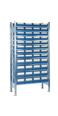 Image de Rack H2000xB1000xT300mm Rack de base 12 étagères en acier 32 x 2,16 x 3