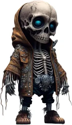 Obrázek produktu pro Gotické miniaturní figurky lebek z pryskyřice, halloweenské dekorace, miniatury, design lebek, tip na dárek
