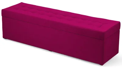 Obrázok produktu pre MG Design, taburetka s úložným priestorom, ružová, 45x160 cm - úložný priestor 190 litrov, nosnosť do 300 kg, matný povrch, ľahko udržiavateľná, vhodná do obývačky a predsiene
