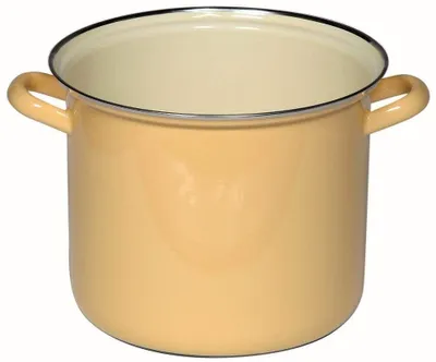 Immagine prodotto di Vaso Riess da 4 litri smaltato Classic Pastel Goldgelb con bordo cromato Ø20cm