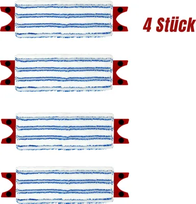 Immagine prodotto di 4 ricambi per il panno del mocio, compatibili con Vileda Ultramat 2in1, blu