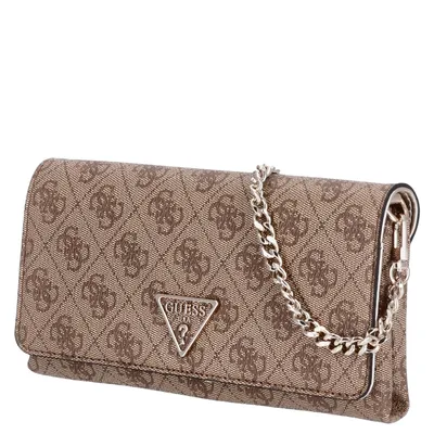 Obrázek produktu pro GUESS Clutch kabelka přes rameno Noelle Latte Logo/Brown : hnědá Barevný sortiment: hnědá