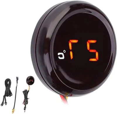Immagine prodotto di Termometro digitale 12 V con display a LED, impermeabile e con visione notturna per moto