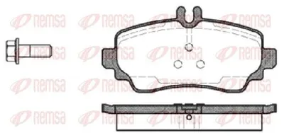 Produktbild von REMSA Bremsbeläge Satz Vorne Bremsklötze passend für MERCEDES-BENZ A-Klasse (W168) 0650.00