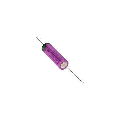 A single battery with wires attached, isolated on a white background.