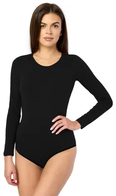 Image de Body à manches longues pour femme Merry Style MS-114 (noir, taille S)