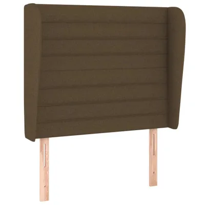 Produktbild von Kopfteil mit Ohren Dunkelbraun 93x23x118/128 cm Stoff