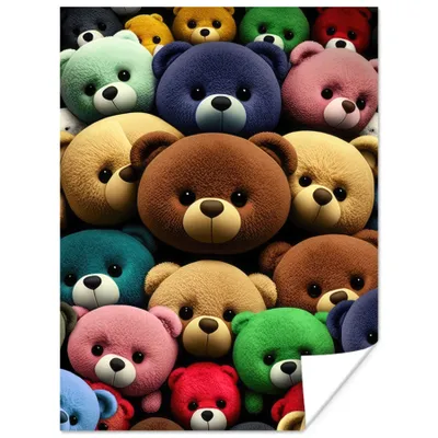 Produktbild von MuchoWow® Poster Teddybär - Teddy - Design - Kinder 120x160 cm - Wandbilder