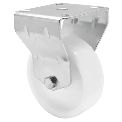 Produktbild von WAGNER Möbelrolle / Bockrolle - Ø 75 mm, Stahl verzinkt, weiß, Anschraubplatte, Tragkraft 60 kg - 23767501