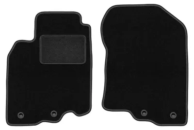 Zdjęcie produktu dla Dywaniki samochodowe welurowe przednie do: Honda Insight II (2009-2014, hatchback) czarne, dopasowane