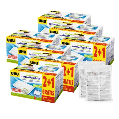 Produktbild von UHU original Luftentfeuchter Nachfüllbeutel 450g Duftneutral (23er Pack)
