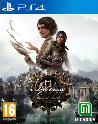 The cover art for the video game Syberia: The World Before, featuring two female characters and a city landscape.