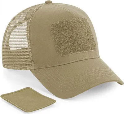 Produktbild von Beechfield B641 | Patch Snapback Trucker Cap, Snapback-Größeneinsteller - Farbe: Desert Sand - Größe: One Size