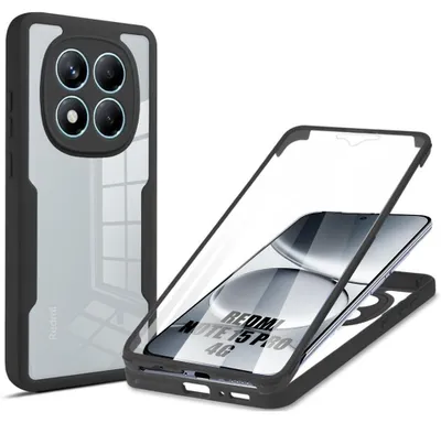 Image de Coque pour Xiaomi Redmi Note 15 Pro 4G, Protection 360 Rigide Renforcée Intégrale Solide - Noir