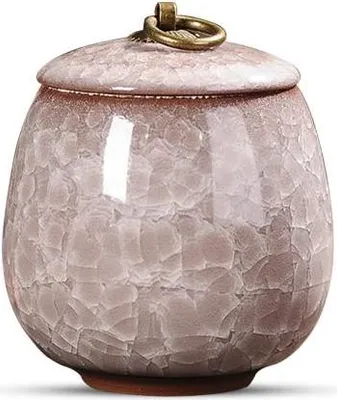 Image de Luxe Mini Urne 170 ML en céramique - Rose - Pour les cendres d'animaux domestiques ou humaines - Urne décorative