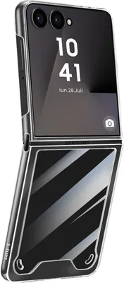 Obrázok produktu pre Avizar, Galaxy Z Flip 7 Case Skladacie nárazuvzdorné puzdro s magnetickým krúžkom, priehľadné