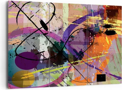 Produktbild von Bild auf Leinwand - Leinwandbild - Abstraktion modern - 165x110cm - Wand Bild - Wanddeko - Leinwanddruck - Bilder - Kunstdruck - Wanddekoration - Leinwand bilder - Wandkunst - CE165x110-3895