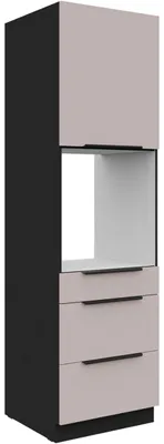 Obrázek produktu pro Vysoká kuchyňská skříňka 60 SILVIA 47 černý / kašmír
