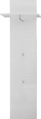 Produktbild von trendteam Garderobe Paneel Amanda Weiß Nachbildung/Weiß Hochglanz Tiefzieh 60 x 195 x 25 cm