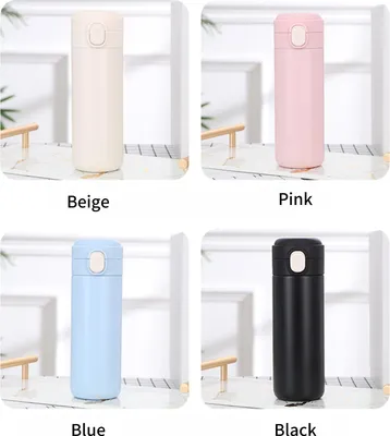 Produktbild von 300 ml Thermosflasche mit Vakuumbecher, Thermowasser, tragbar, auslaufsicher, Edelstahlflaschen für Reisen, Outdoor, Fitnessstudio, Fitness