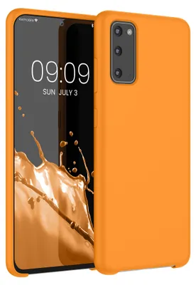 Produktbild von kwmobile Handyhülle für Samsung Galaxy S20 Hülle - Case Silikon - Kabelloses Laden - Schutzhülle Cover in Fruity Orange