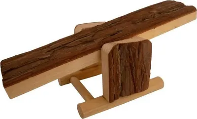 Obrázok produktu pre Hračka pre hlodavce TYROL, drevo prírodné, 22 x 8,5 x 7 cm, hračky a príslušenstvo na okusovanie