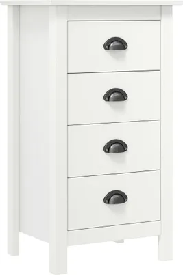 Produktbild von Sideboard Hill Weiß 46x35x80 cm Massivholz Kiefer