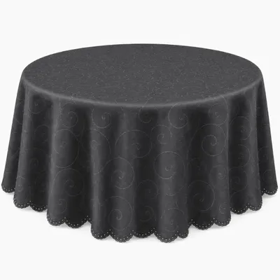 Produktbild von Tischdecke grau oval 130x360 cm Struktur damast circle bügelfrei fleckenabweisend