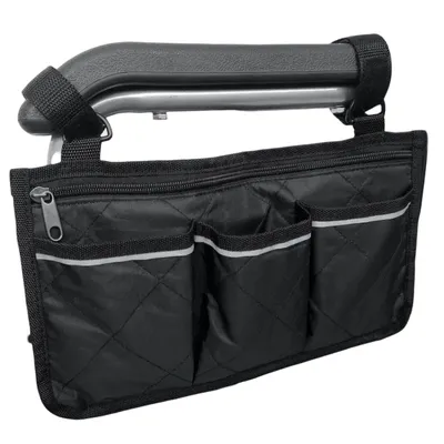 Produktbild von Rollstuhltasche Seitentasche 2er Set – Wasserdicht, Armlehnen & Rückentasche, Rollstuhl Zubehör Organizer für Senioren, Rollator, Elektrorollstuhl