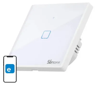 Obrázok produktu pre Inteligentný nástenný spínač Sonoff T2 TX, WiFi + RF, 1-kanálový