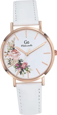 Immagine prodotto di Girl Only Ladies Orologio da polso al quarzo Design Flowers Cinturino in pelle bianca D2UGO699257