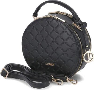 Produktbild von L.Credi Damen Circlebag/ Umhängetasche/ Handtasche FILIBERTA Schwarz Kunstleder Vegan-