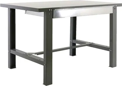Produktbild von PROREGAL Werkbank BUFFALO METAL mit Schublade | HxBxT 83x150x73cm | Traglast 600kg | Grau