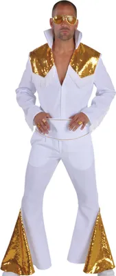 Produktbild von M212235-XXL weiß-gold Herren Anzug Rockstarkostüm Gr.XXL