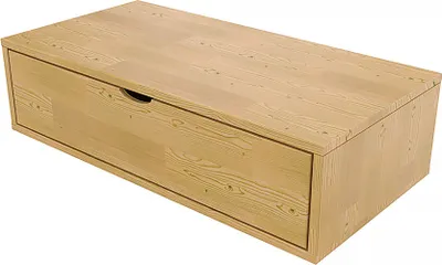 Produktbild von Aufbewahrungswürfel Holz 100x50 cm + Schublade - Honig