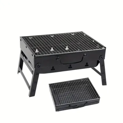 Produktbild von Holzkohlegrill Tischgrill Mini 35x27x20cm Edelstahl tragbar Picknick Balkon