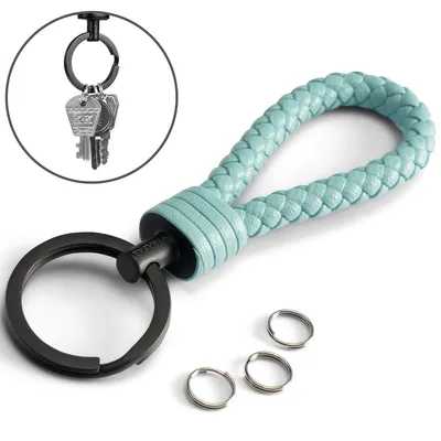 Obrázek produktu pro SERASAR | Pánská Kožená Klíčenka [Strong] z Stainless Steel | Barva: Hnědý | Délka: 16cm