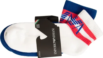Immagine prodotto di Calze uomo EMPORIO ARMANI 2 paia di calze corte soletta in spugna fantasmino girocaviglia articolo 303222 3R300, EU 39/46 - UK 5/12 - USA 6,5/13,5 - CN 28/30, Cotone 75%,Poliammide 23%,Spandex 2%