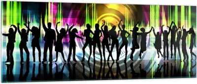 Produktbild von Bilder auf glas - Disco Musik Tanz Spaß - 140x50cm - Glasbilder - Wandbilder - Kunstdruck - zum Aufhängen bereit - Wanddekoration aus Glas - Glas Bilder - Wandbild auf Glas - GAB140x50-2580