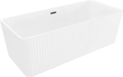 Obrázok produktu pre Mexen Nila voľne stojaca rebrovaná vaňa 170 x 75 cm, biela, s prepadom z brúsenej pištole - 52841708000-66