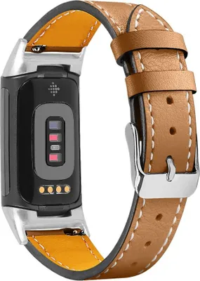 Produktbild von INF Fitbit Charge 5 Armband aus echtem Leder Braun