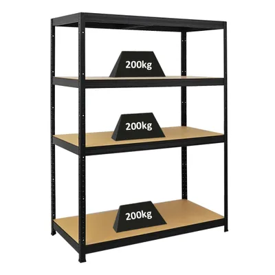 Produktbild von Schwerlastregal Big Elephant | HxBxT 160x120x60cm | Fachlast 200kg | Schwarz